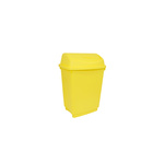 RS PRO 50L Yellow Flip Plastic Waste Bin