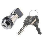 Key Switch, DPDT, 4 A @ 250 V ac 2-Way Flat-Key
