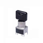 IP40 Keylock Switch, SPDT, 400 mA 2-Way Flat-Key