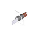 IP65 Key Switch, 2NC+2NO, 5 A 2-Way