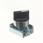 RS PRO 2 Position Selector Switch Head, 22mm Cutout, Black Handle