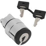 Schneider Electric ZB4 3-position Key Switch Head, Spring Return, 22mm Cutout