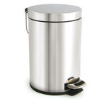 RS PRO 3L Chrome Pedal Stainless Steel Waste Bin