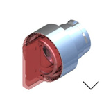 RS PRO 2 Position Selector Switch Head, 22.5mm Cutout, Red Handle
