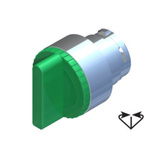 RS PRO 3 Position Selector Switch Head, 22.5mm Cutout, Green Handle