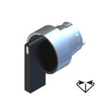 RS PRO 3 Position Selector Switch Head, 22.5mm Cutout, Black Handle