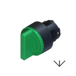 RS PRO 3 Position Selector Switch Head, 22.5mm Cutout, Green Handle