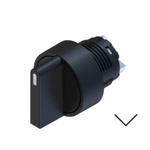 RS PRO 2 Position Selector Switch Head, 22.5mm Cutout, Black Handle