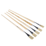 RS PRO Thin 19mm Synthetic Paint Brush Set with Flat Bristles