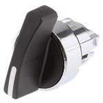 Schneider Electric Harmony XB4 Series 3 Position Selector Switch Head, 22mm Cutout, Black Handle