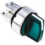 Schneider Electric ZB4 Series 2 Position Selector Switch Head, 22mm Cutout, Green Handle