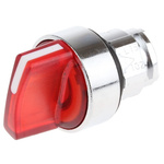 Schneider Electric Harmony XB4 Series 2 Position Selector Switch Head, 22mm Cutout, Red Handle