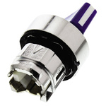 Schneider Electric Harmony XB4 Series 2 Position Selector Switch Head, 22mm Cutout, Blue Handle