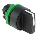 Schneider Electric Harmony XB5 Series 3 Position Selector Switch Head, 22mm Cutout, Black Handle