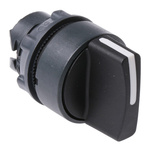 Schneider Electric Harmony XB5 Series 3 Position Selector Switch Head, 22mm Cutout, Black Handle