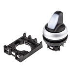 Eaton RMQ Titan Series 2 Position Selector Switch Head, 22mm Cutout, White Handle