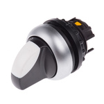 Eaton RMQ Titan Series 2 Position Selector Switch Head, 22mm Cutout, Black/White Handle