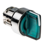 Schneider Electric Harmony XB4 Series 3 Position Selector Switch Head, 22mm Cutout, Green Handle