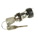 IP67 High Security Key Switch, SPST, 150 mA @ 250 V ac 4-Way