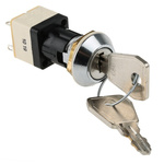 IP67 Key Switch, DPST, 4 A @ 250 V ac 2-Way
