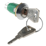 Key Switch, DPDT, 1 A @ 24 V dc 2-Way Common-Key