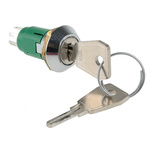 Key Switch, DPDT, 1 A @ 24 V dc 2-Way Random-Key