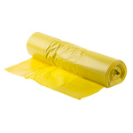 RS PRO 50 x Yellow Plastic Bin Bag, 200 Thickness, 110L