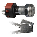 Key Switch, DPST, 4 A 1-Way Flat-Key