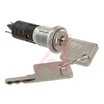 Key Switch, SPST, 4 A 2-Way Flat-Key