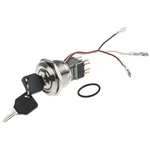 IP40 Key Switch, DPDT, 5 A 2-Way