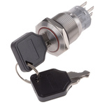 IP40 Key Switch, DPDT, 5 A 2-Way