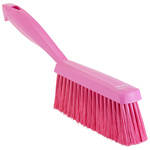 45871 | Vikan Pink Hand Brush for Brushing Dry, Fine Particles, Floors with brush included