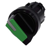 Siemens SIRIUS ACT Series 2 Position Selector Switch Head, 22mm Cutout, Green Handle