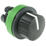 Schneider Electric Harmony XB5 Series 2 Position Selector Switch Head, 30mm Cutout, Black Handle