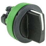 Schneider Electric Harmony XB5 Series 2 Position Selector Switch Head, 30mm Cutout, Black Handle