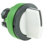 Schneider Electric Harmony XB5 Series 3 Position Selector Switch Head, 30mm Cutout, White Handle
