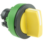 Schneider Electric Harmony XB5 Series 3 Position Selector Switch Head, 30mm Cutout, Yellow Handle