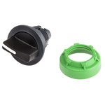 Schneider Electric Harmony XB5 Series 3 Position Selector Switch Head, 30mm Cutout, Black Handle