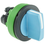 Schneider Electric Harmony XB5 Series 3 Position Selector Switch Head, 30mm Cutout, Blue Handle