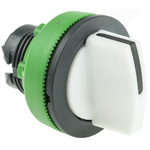Schneider Electric Harmony XB5 Series 3 Position Selector Switch Head, 30mm Cutout, White Handle