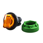 Schneider Electric Harmony XB5 Series 2 Position Selector Switch Head, 30mm Cutout, Orange Handle