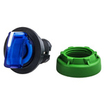 Schneider Electric Harmony XB5 Series 3 Position Selector Switch Head, 30mm Cutout, Blue Handle