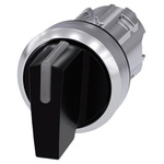 Siemens SIRIUS ACT Series 3 Position Selector Switch Head, 22mm Cutout, Black Handle