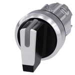 Siemens SIRIUS ACT Series 3 Position Selector Switch Head, 22mm Cutout, Black Handle