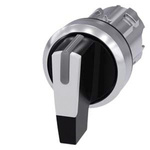 Siemens SIRIUS ACT Series 3 Position Selector Switch Head, 22mm Cutout, Black Handle