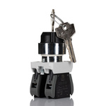 RS PRO Key Selector Switch - (2NO) 22.5mm Cutout Diameter 3 Positions