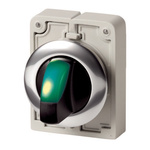 Eaton Toggle Selector Switch - 30mm Cutout Diameter, Illuminated 2 Positions