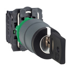 Schneider Electric Key Selector Switch - (2NO) 22mm Cutout Diameter 3 Positions