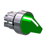 Schneider Electric Harmony XB4 Series 2 Position Selector Switch Head, 22mm Cutout, Green Handle