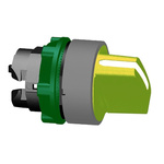 Schneider Electric Harmony XB5 Series 2 Position Selector Switch Head, 22mm Cutout, Yellow Handle